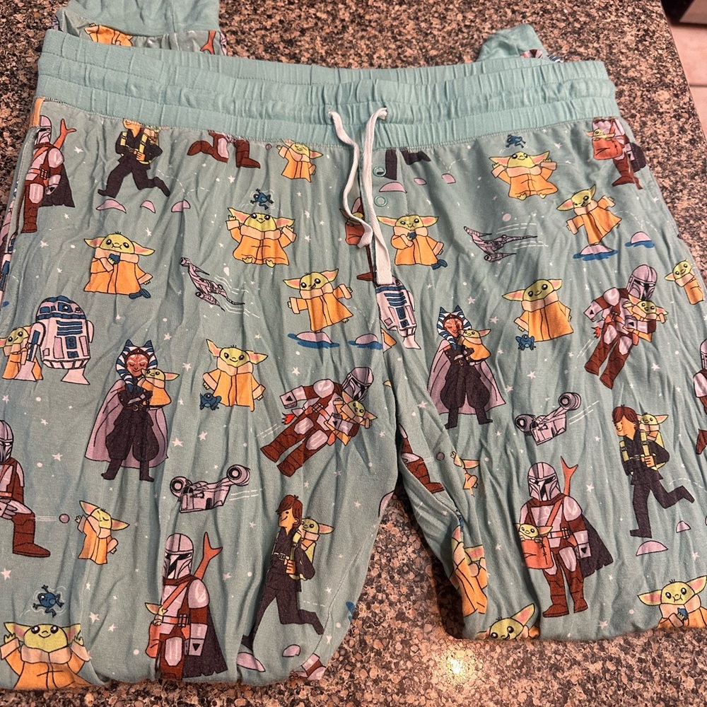 Little Sleepies Star Wars bamboo jogger - Green and White